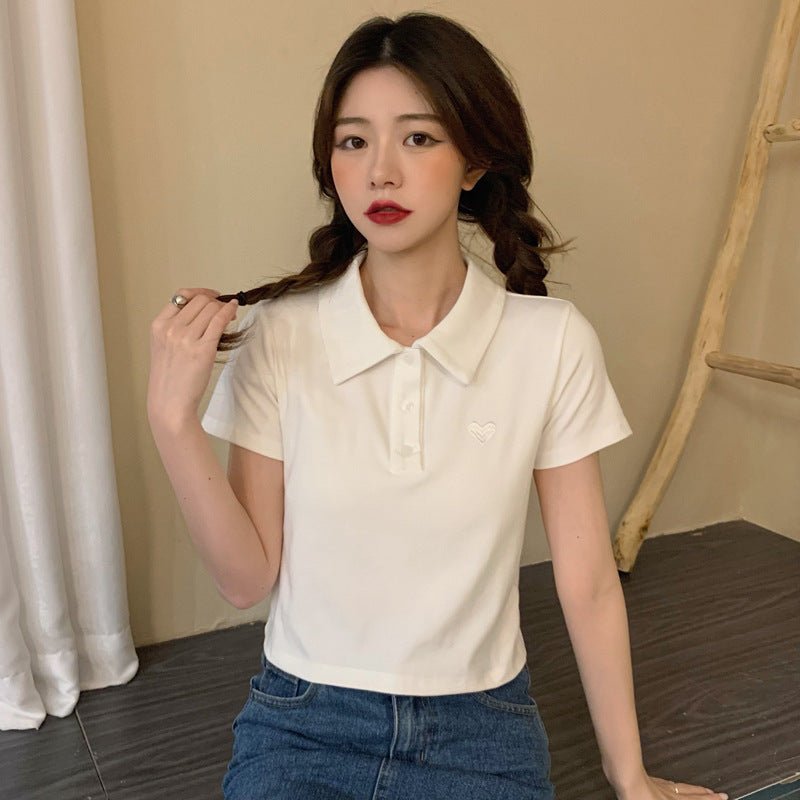 Cotton top new design sense niche t-shirt women's short top - Negative Apparel