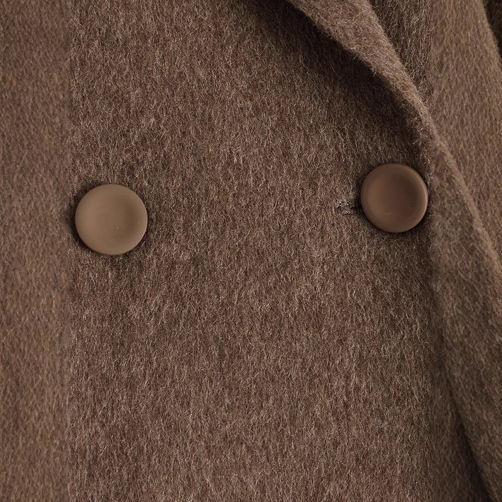 Double - sided wool coat women's medium and long 2025 autumn and winter new cocoon high - end woolen coat - Negative Apparel