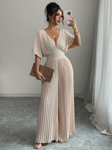 Elegant Crumpled Pleated Jumpsuit – Spring 2025 - Negative Apparel