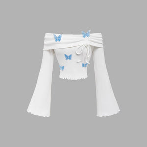 Elegant German Velvet Drawstring Horn - Sleeve Crop Top – Spring 2025 - Negative Apparel