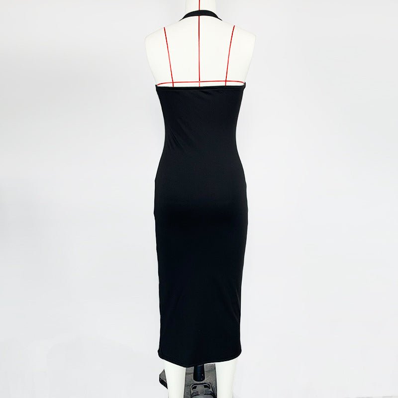 Elegant sexy backless halter neck dress - Negative Apparel