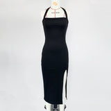 Elegant sexy backless halter neck dress - Negative Apparel