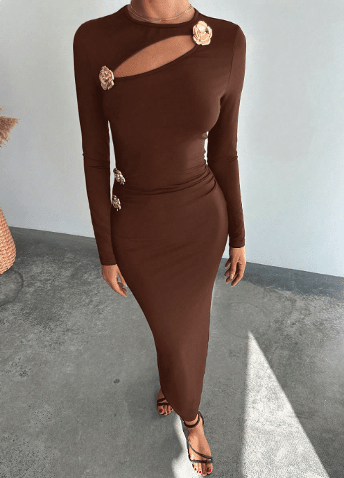 bodycon spaghetti strap dress Final Sale Plus Size Spaghetti Strap off the Shoulder Sheer Sleeve Velvet BodyCon Dress in Burgundy main image 1
