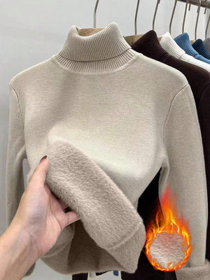 Essnce High Neck Fluffy Sweater, Thick And Warm, Slim Fit, New Autumn/Winter Design - Negative Apparel