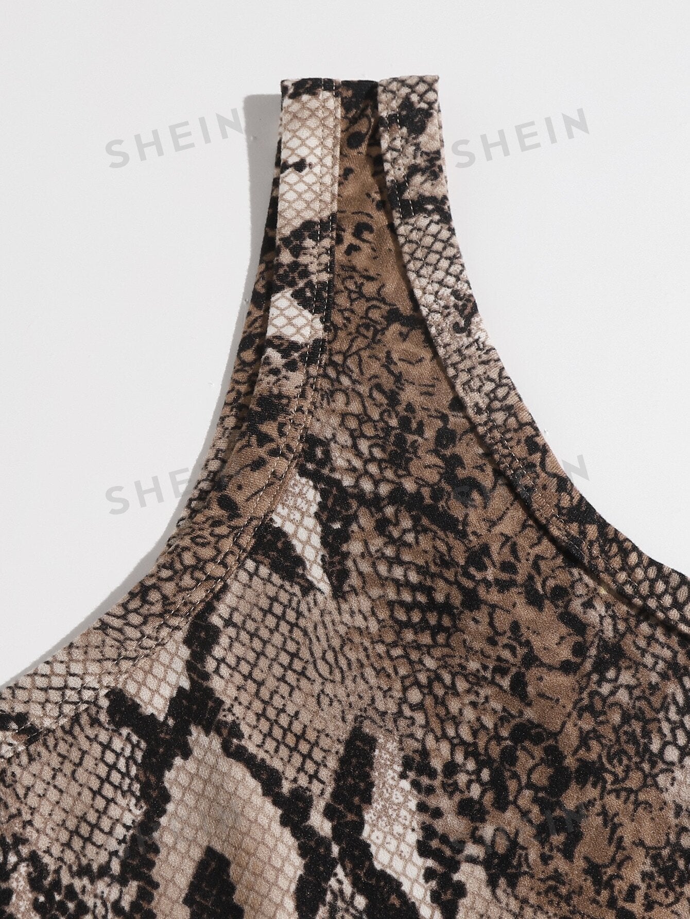 Essnce One Shoulder Snakeskin Print Top - Negative Apparel