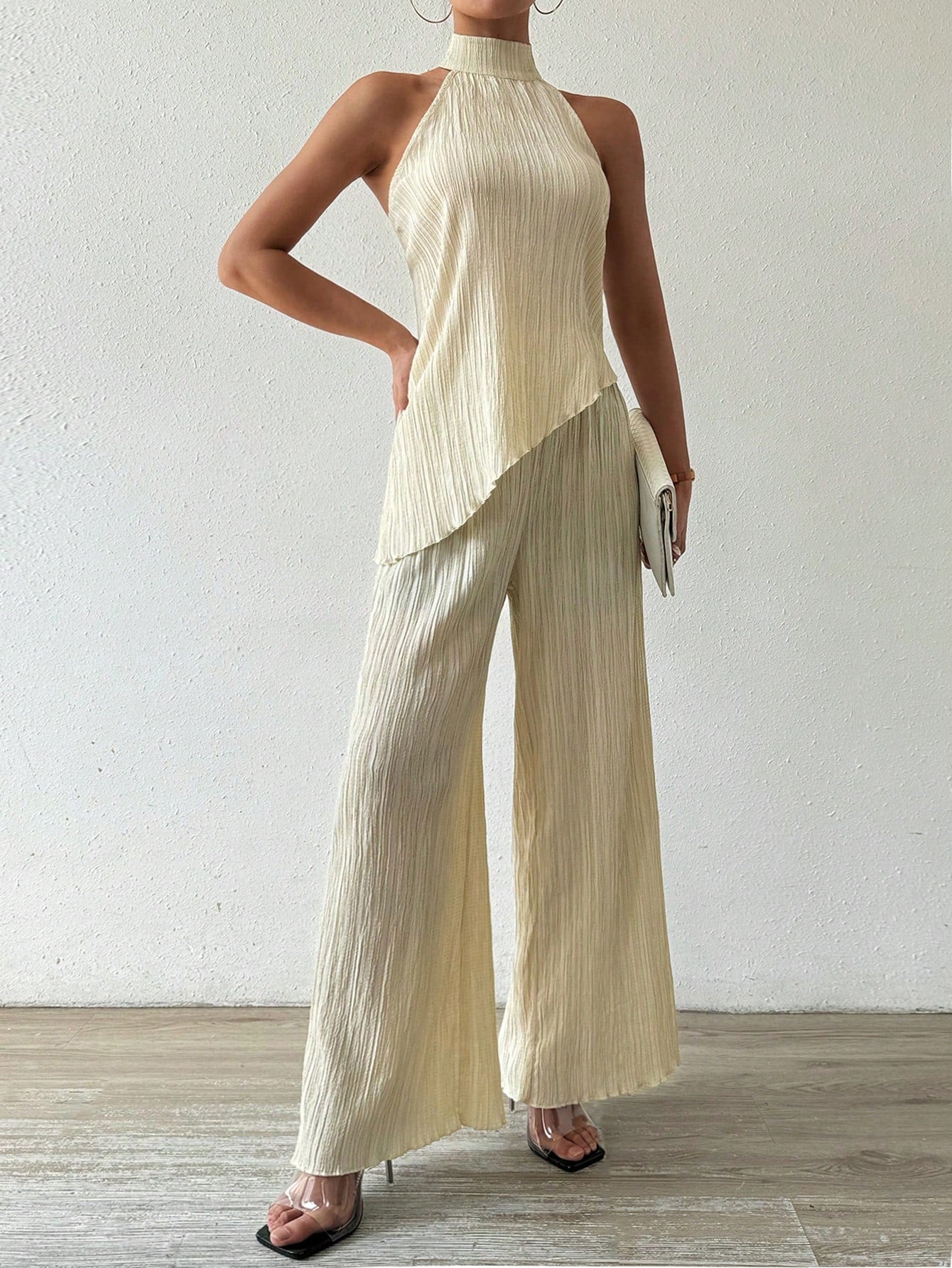 【mnem】Elne Halter Two Piece Set-Up Amazon.com: SHENHE Women's Sexy 2 Piece Outfits Linen Set