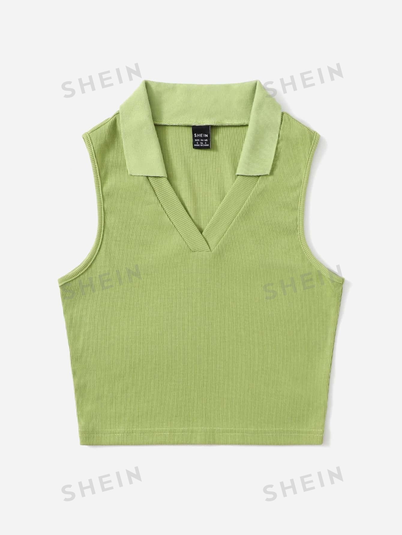 EZwear V-collar Solid Tank Top - Negative Apparel