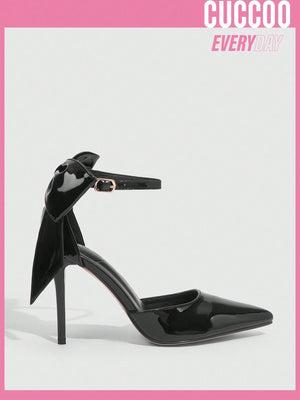 Fashion Black High-Heeled Single Shoes - Negative Apparel