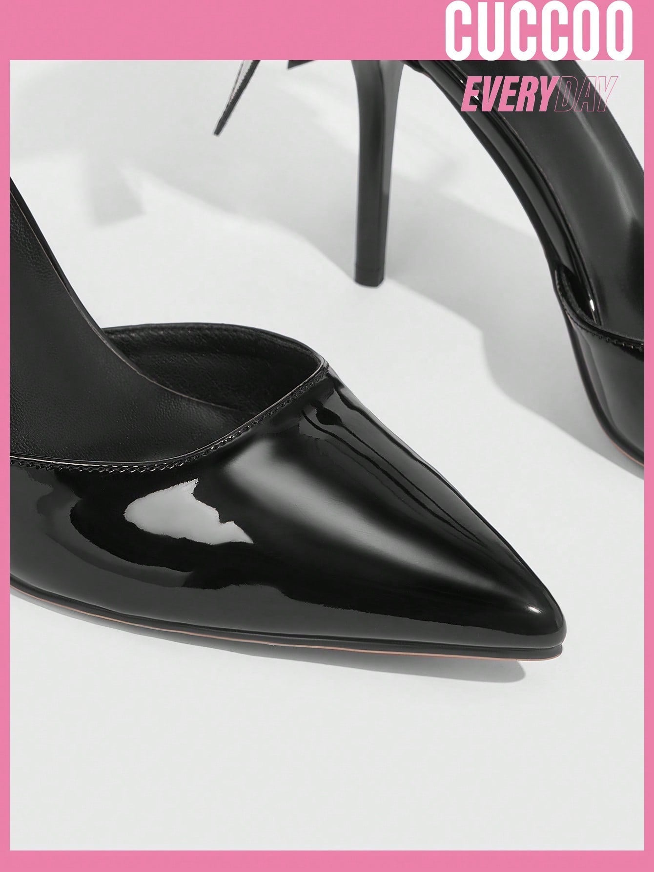 Fashion Black High-Heeled Single Shoes - Negative Apparel