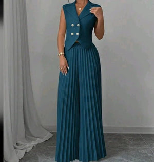 Fashion vest vest pleated skirt set women's clothing - Negative Apparel