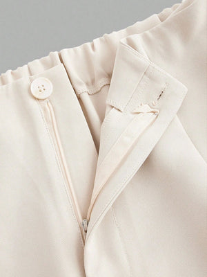Firerie Plus Size Simple Elegant Delicate Casual Straight Pants For Spring And Summer - Negative Apparel