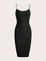Firerie Solid Base Cami Bodycon Dress - Black FD - Negative Apparel