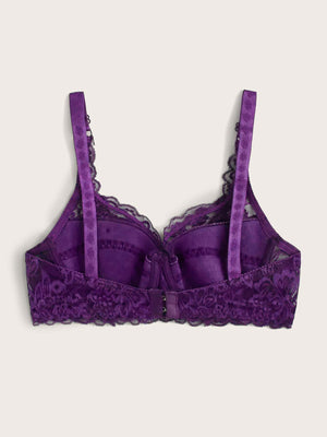 Floral Lace Underwire Bra - Negative Apparel