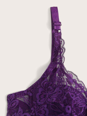 Floral Lace Underwire Bra - Negative Apparel