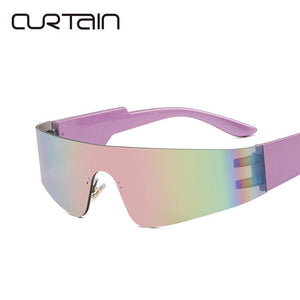 Frameless sunglasses futuristic 2025 sunglasses - Negative Apparel