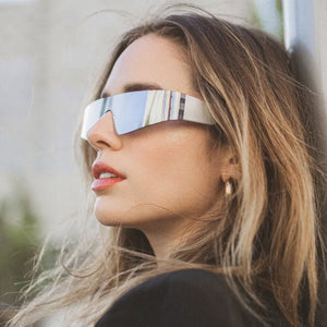 Frameless sunglasses futuristic 2025 sunglasses - Negative Apparel