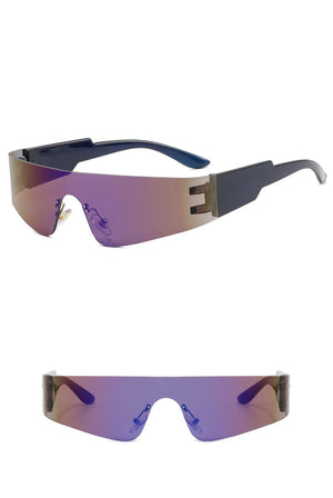 Frameless sunglasses futuristic 2025 sunglasses - Negative Apparel