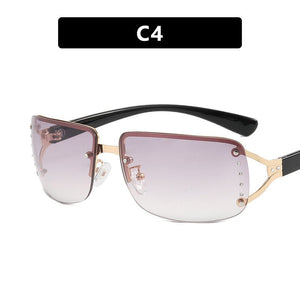 Frameless sunglasses Y2K sweet cool sunglasses 2025 new square sunglasses for women - Negative Apparel