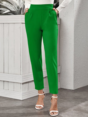 Frenchy High-Rise Slant Pocket Tapered Pants - Negative Apparel