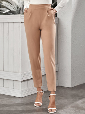 Frenchy High-Rise Slant Pocket Tapered Pants - Negative Apparel