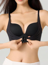 Front Closure Push Up Bra With Thick Padding, Wireless [For Small Bust] - Negative Apparel