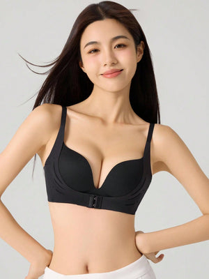 Front Closure Push Up Bra With Thick Padding, Wireless [For Small Bust] - Negative Apparel