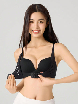 Front Closure Push Up Bra With Thick Padding, Wireless [For Small Bust] - Negative Apparel