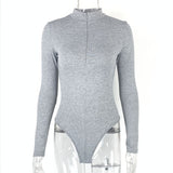 Full sleeved with zipper bodysuit for women - Negative Apparel