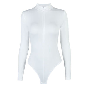 Full sleeved with zipper bodysuit for women - Negative Apparel