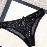 Fun cross hollow T pants female starry sky thongs - Negative Apparel