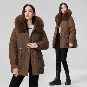 Fur Collar thickened jacket with large pockets Jacket - Negative Apparel