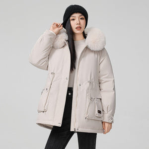 Fur Collar thickened jacket with large pockets Jacket - Negative Apparel