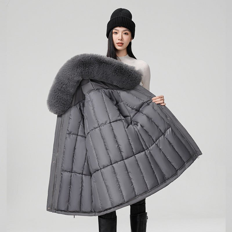 Fur Collar thickened jacket with large pockets Jacket - Negative Apparel