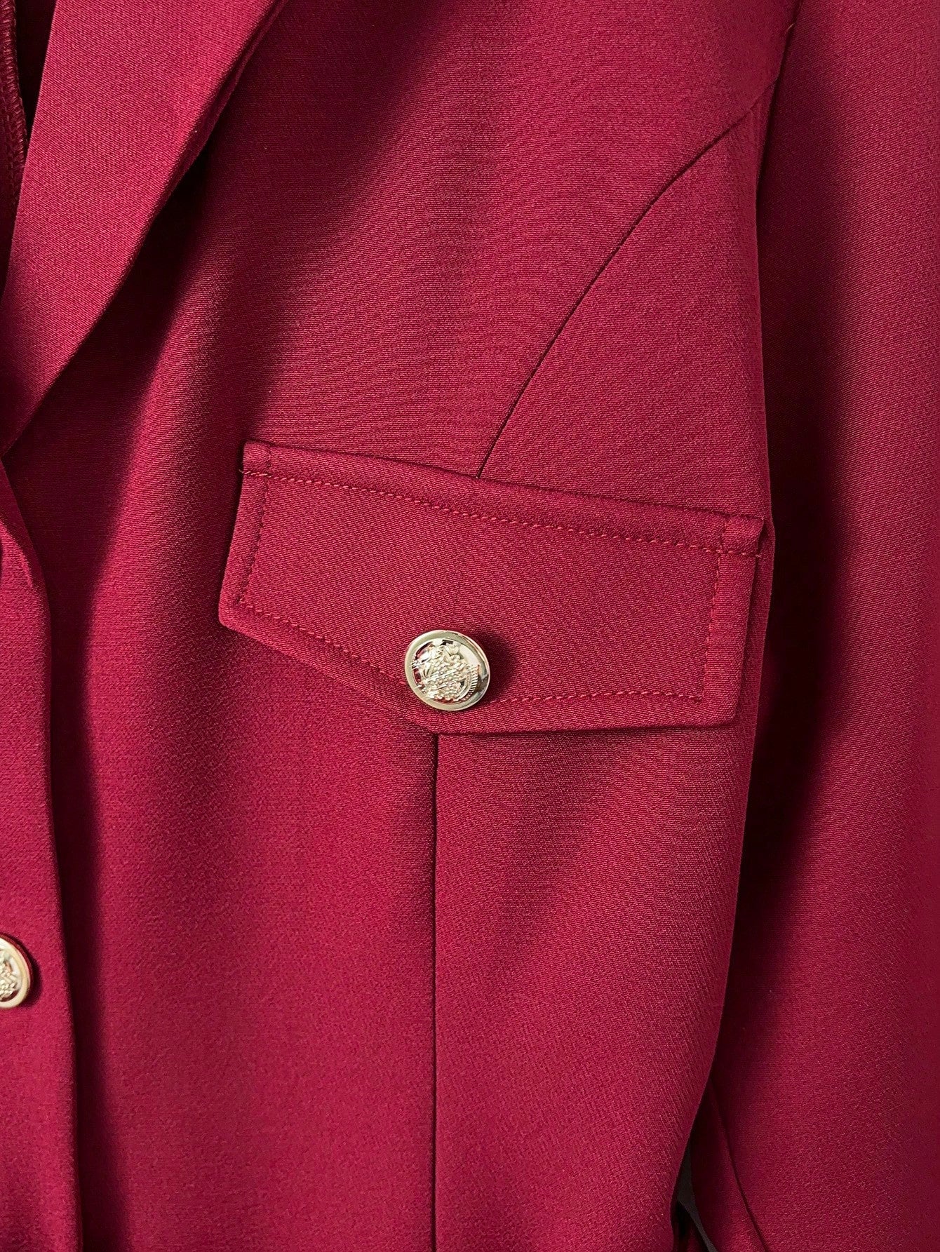 GlowEve Women's Elegant Solid Color Versatile Turndown Collar Cinched Waist Long Sleeve Regular Jacket, Autumn - Negative Apparel