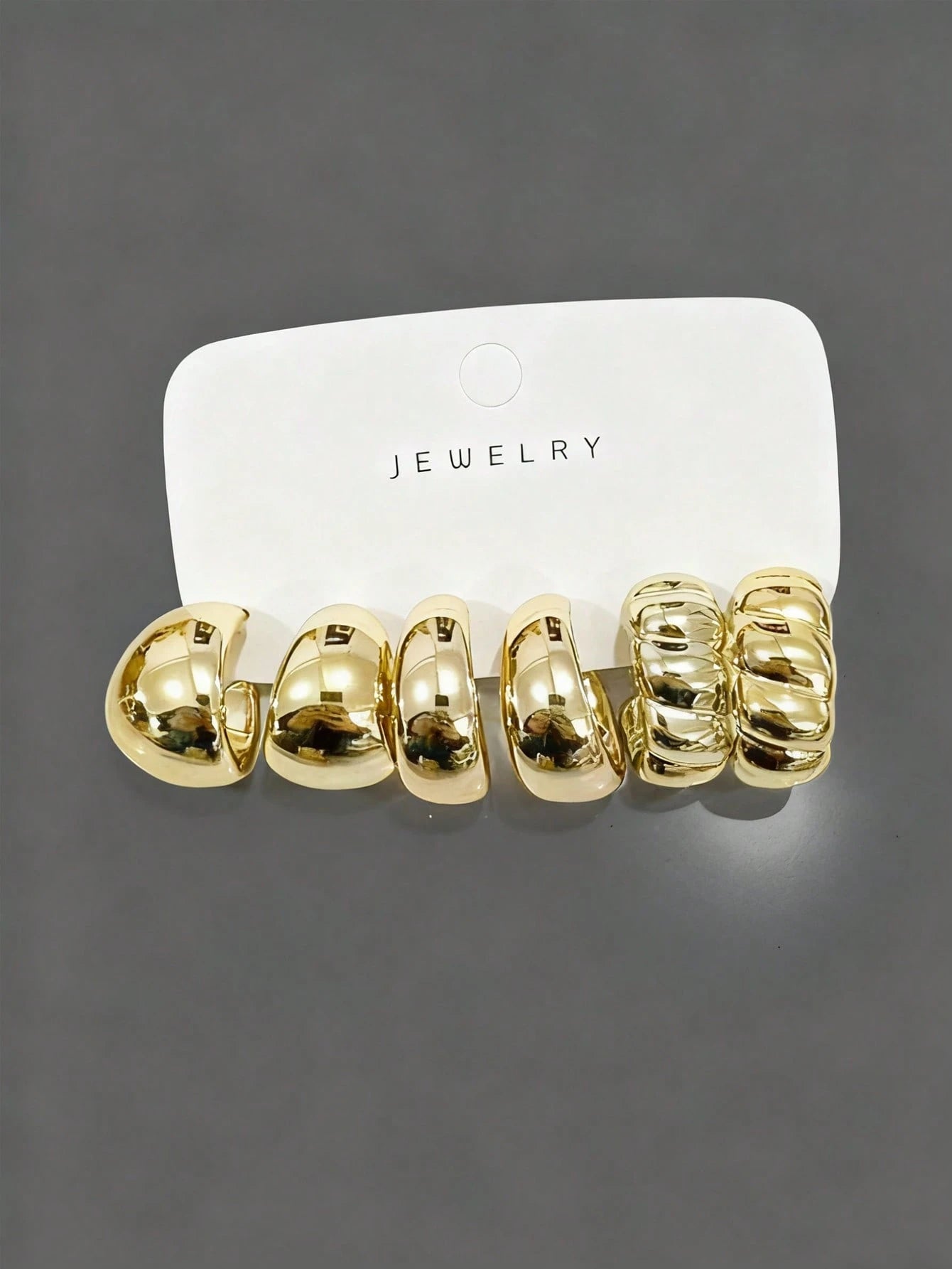 Gold - Tone Fashion Earring Set For Women, Includes Left & Right Ear Flowers, Five - Leaf Flowers, Teardrop, Heart, Small C - Shape Designs, Stylish & Elegant, Suitable For Daily Wear, Gatherings, Parties. Great Gift For Girlfriends, Mothers. - Negative Apparel