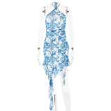 Halter Neck Irregular Mini Dress – Spring 2025 - Negative Apparel