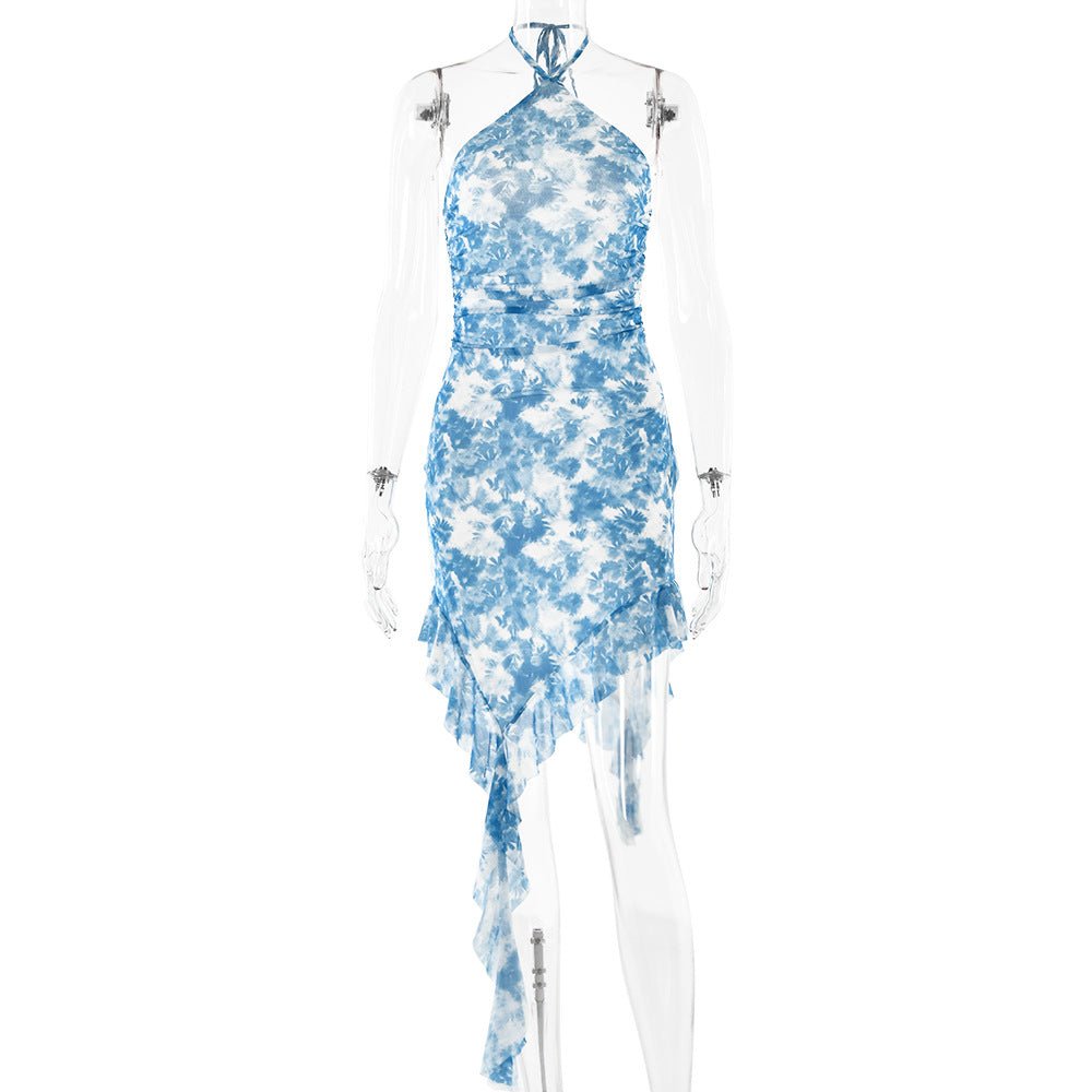 Halter Neck Irregular Mini Dress – Spring 2025 - Negative Apparel
