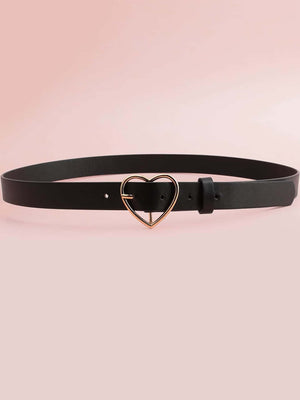 Heart Shaped Buckle Belt - Negative Apparel