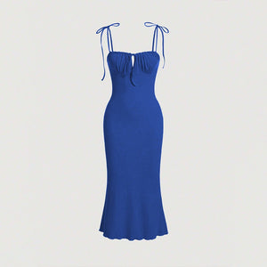 High - Waist Lacing Suspender Maxi Dress - Negative Apparel