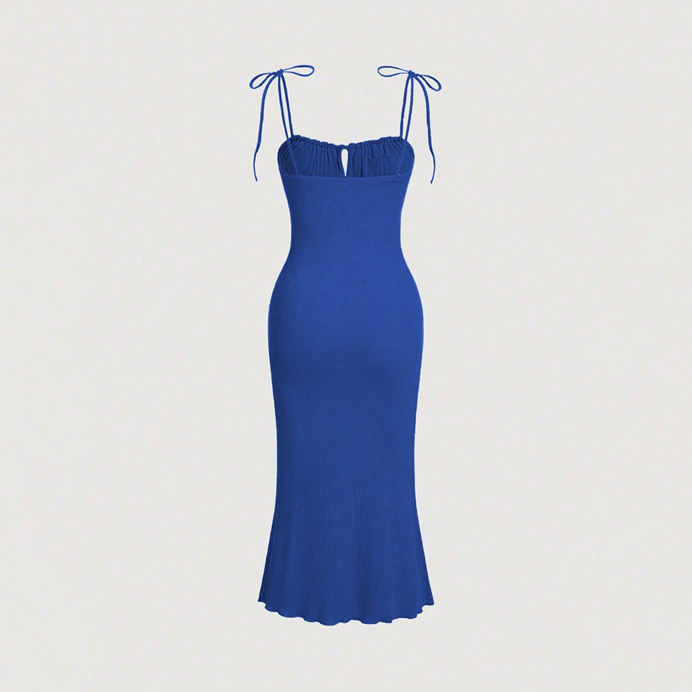 High - Waist Lacing Suspender Maxi Dress - Negative Apparel