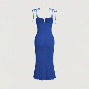 High - Waist Lacing Suspender Maxi Dress - Negative Apparel