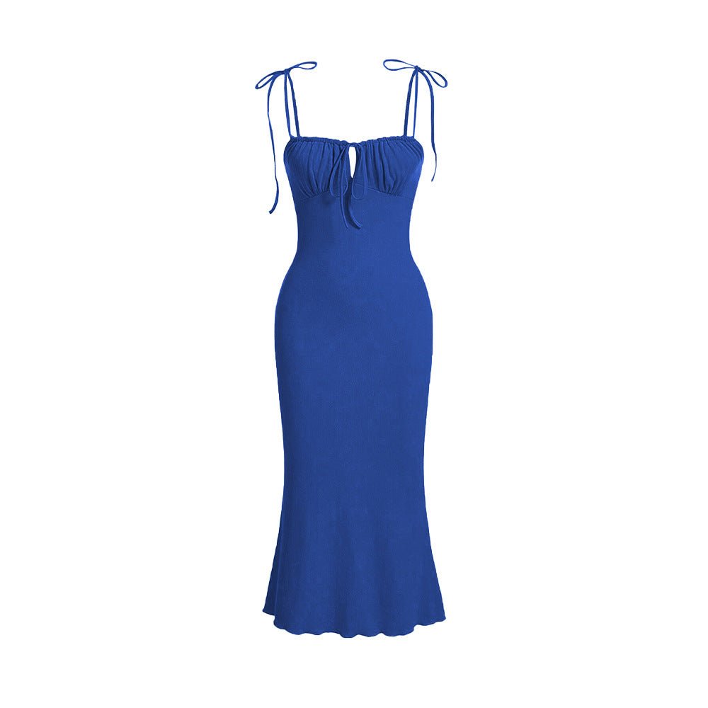 High - Waist Lacing Suspender Maxi Dress - Negative Apparel