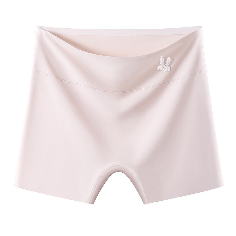 Ice silk safety pants women's anti - light and non - curling two - in - one underwear pure cotton crotch high waist seamless leggings - Negative Apparel