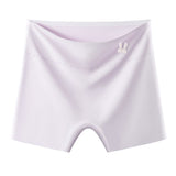 Ice silk safety pants women's anti - light and non - curling two - in - one underwear pure cotton crotch high waist seamless leggings - Negative Apparel