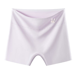 Ice silk safety pants women's anti - light and non - curling two - in - one underwear pure cotton crotch high waist seamless leggings - Negative Apparel