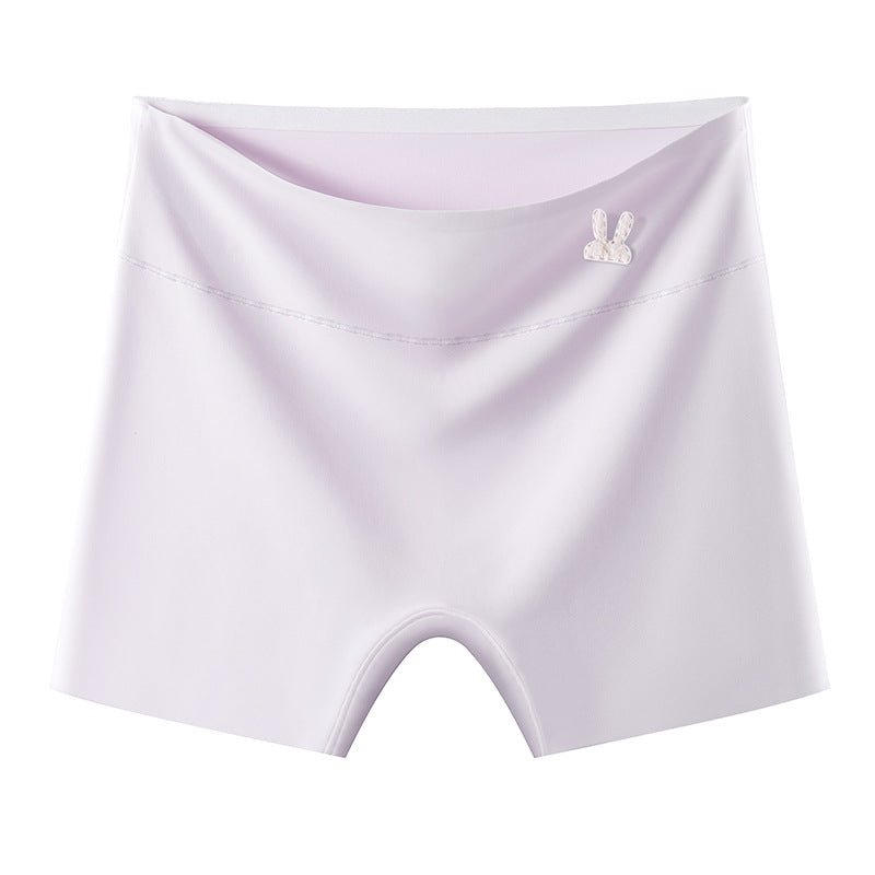 Ice silk safety pants women's anti - light and non - curling two - in - one underwear pure cotton crotch high waist seamless leggings - Negative Apparel