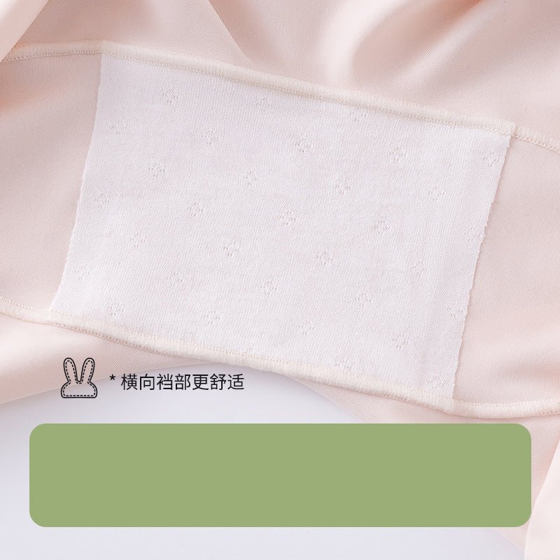 Ice silk safety pants women's anti - light and non - curling two - in - one underwear pure cotton crotch high waist seamless leggings - Negative Apparel