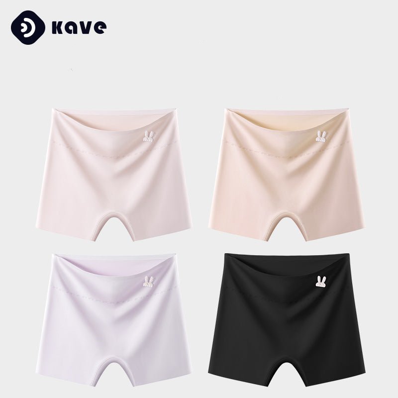 Ice silk safety pants women's anti - light and non - curling two - in - one underwear pure cotton crotch high waist seamless leggings - Negative Apparel