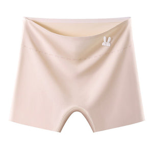 Ice silk safety pants women's anti - light and non - curling two - in - one underwear pure cotton crotch high waist seamless leggings - Negative Apparel