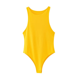 Ins style sexy tight - fitting vest female sleeveless bodysuit - Negative Apparel